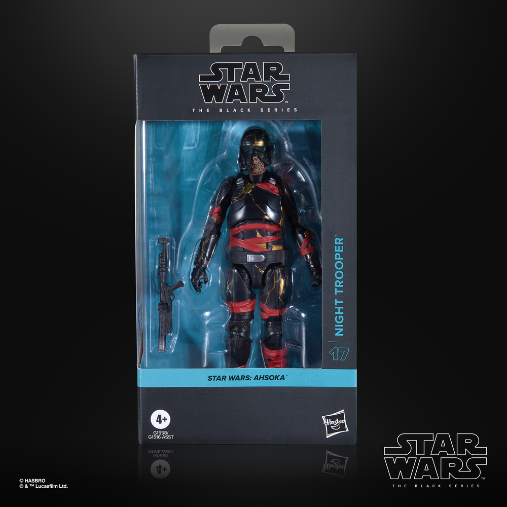 Hasbro Star Wars The Black Series Ahsoka Night Trooper Collectible Action Figure (6”) Afbeelding 1