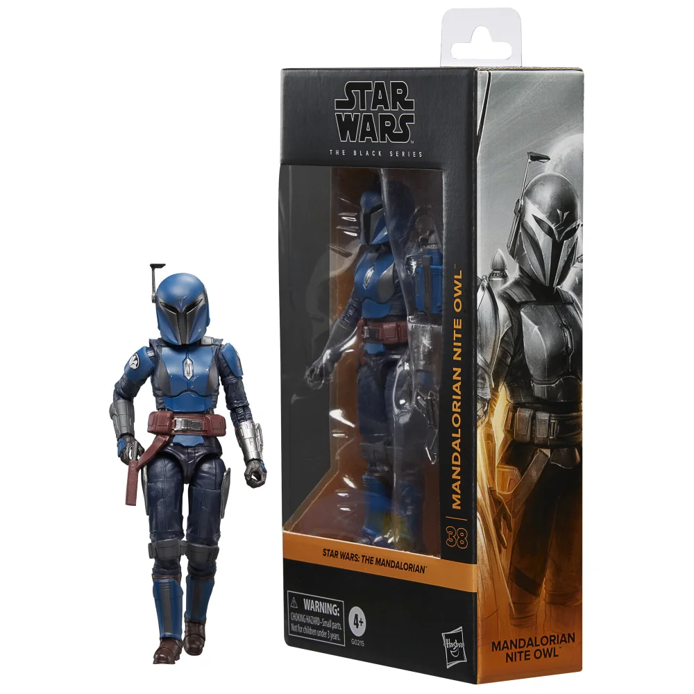 Hasbro Star Wars The Black Series Mandalorian Nite Owl Collectible Action Figure (6") Afbeelding 1