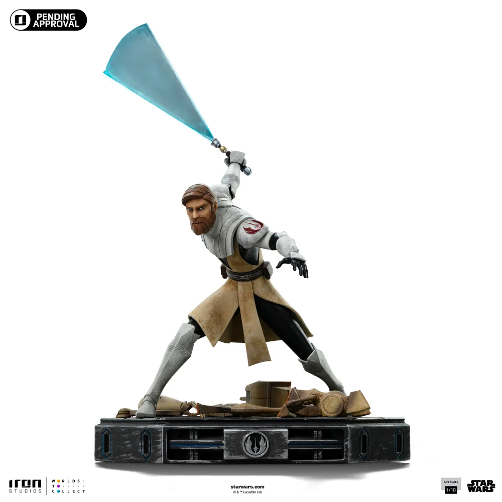 Iron Studios Star Wars: Clone Wars Obi-Wan Kenobi Art Scale 1/10 Statue Afbeelding 1