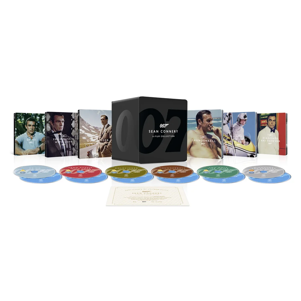 James Bond: Sean Connery 6-Film Collection Steelbook Library Case 4K Ultra HD Afbeelding 1