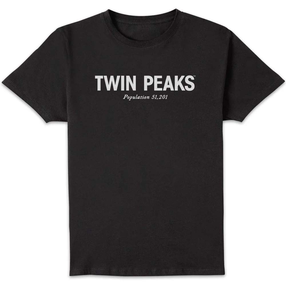 Twin Peaks Population 51201 Unisex T-Shirt - Black - S Afbeelding 1