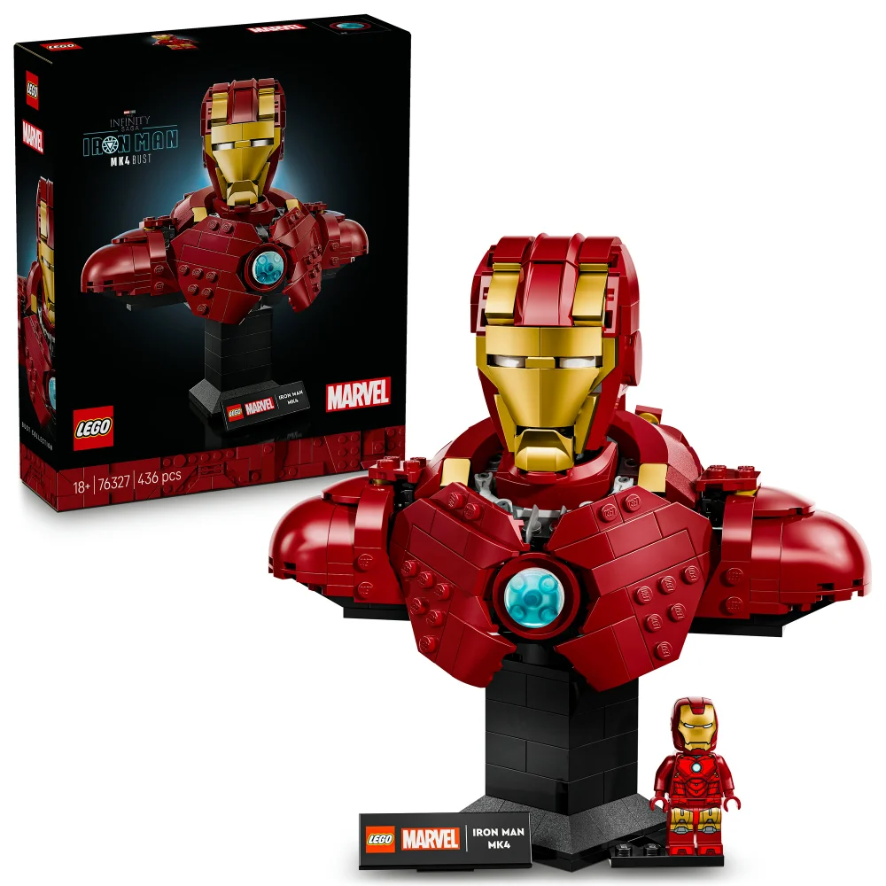 LEGO® | Marvel Iron Man MK4 Bust, Buildable Model for Adults with Minifigure 76327 Afbeelding 1