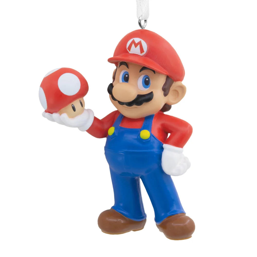 Hallmark Collectable Super Mario - Mario with Super Mushroom Ornament Afbeelding 1