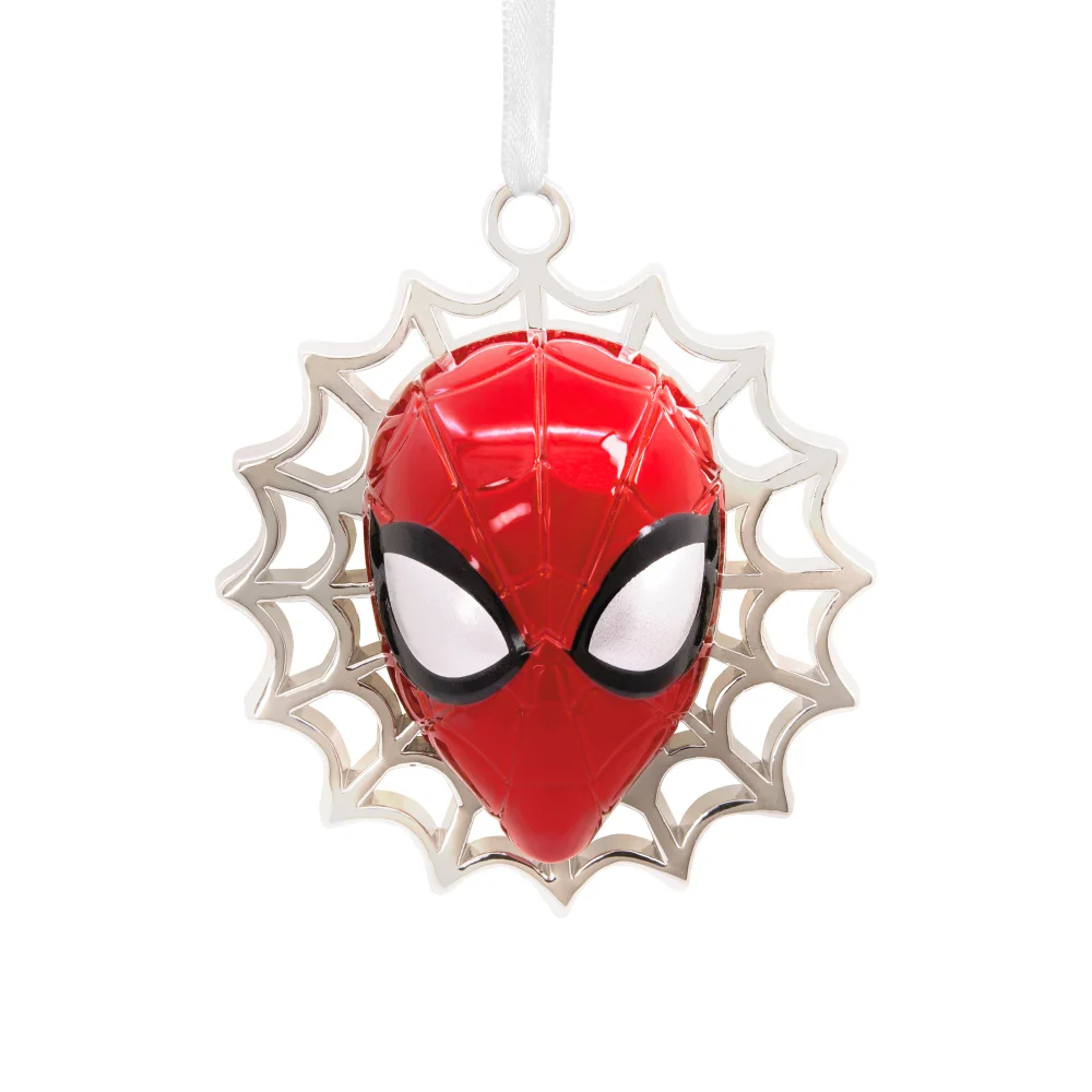Hallmark Premium Metal Marvel - Spider-Man Head Ornament Afbeelding 1