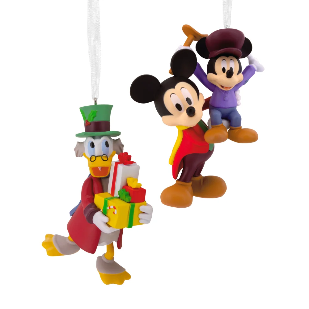 Hallmark Storied Moments Disney Christmas Ornaments - Set of 2 - Mickey's Christmas Carol Afbeelding 1