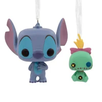 Hallmark Funko POP! Disney Lilo & Stitch Christmas Ornaments - 2 Pack Stitch & Scrump