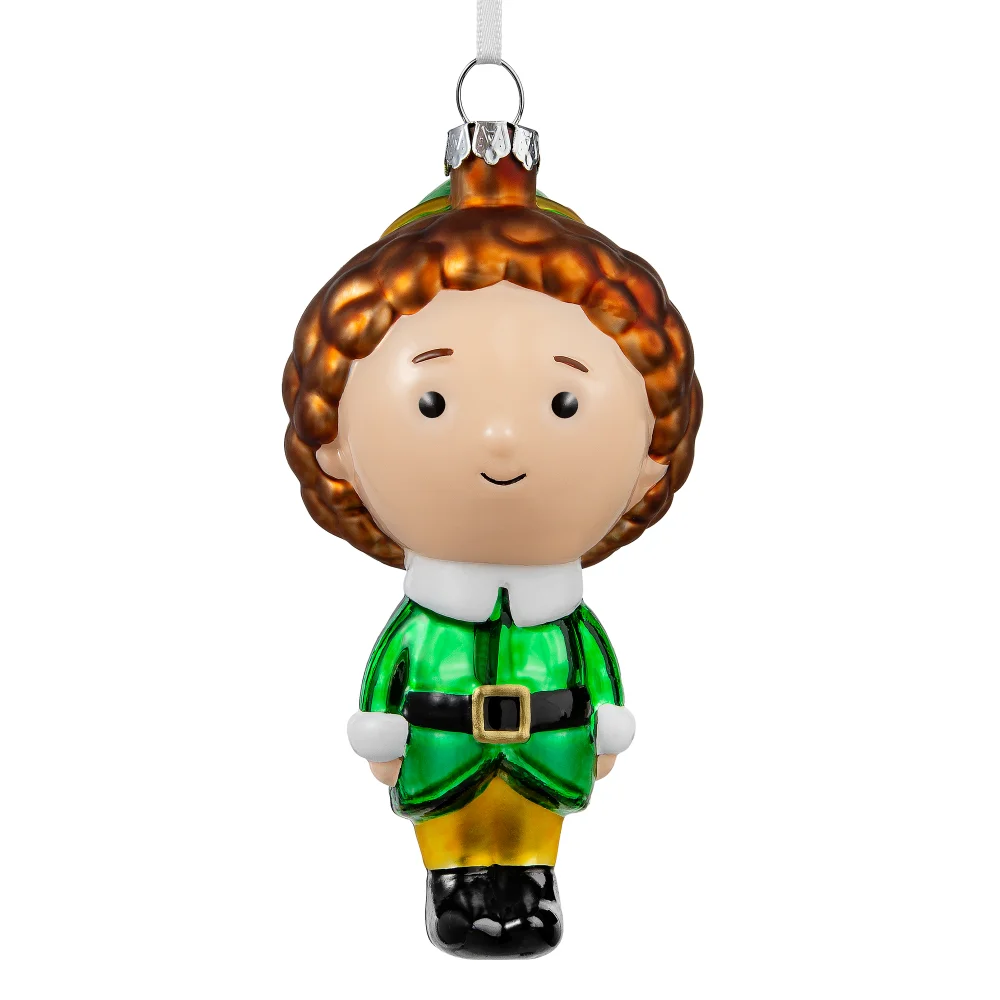 Hallmark Elf Glass Christmas Ornament - Buddy the Elf Afbeelding 1