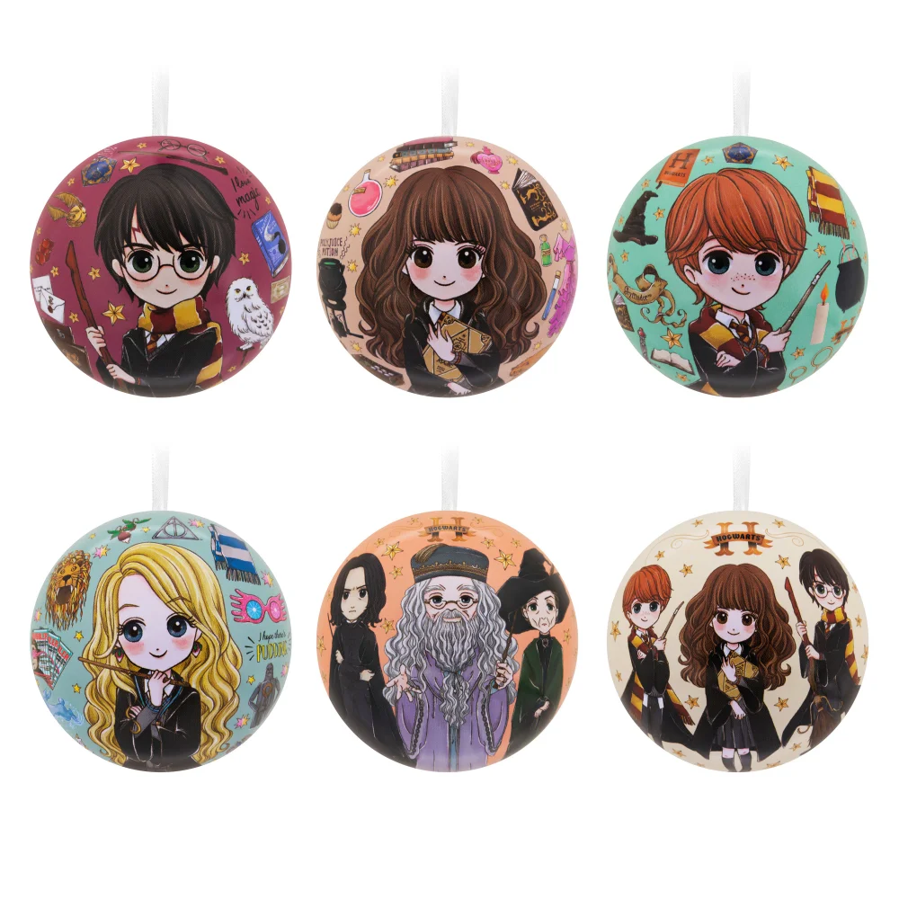 Hallmark Harry Potter Tin Ball Christmas Ornaments, Pack of 12 Afbeelding 1