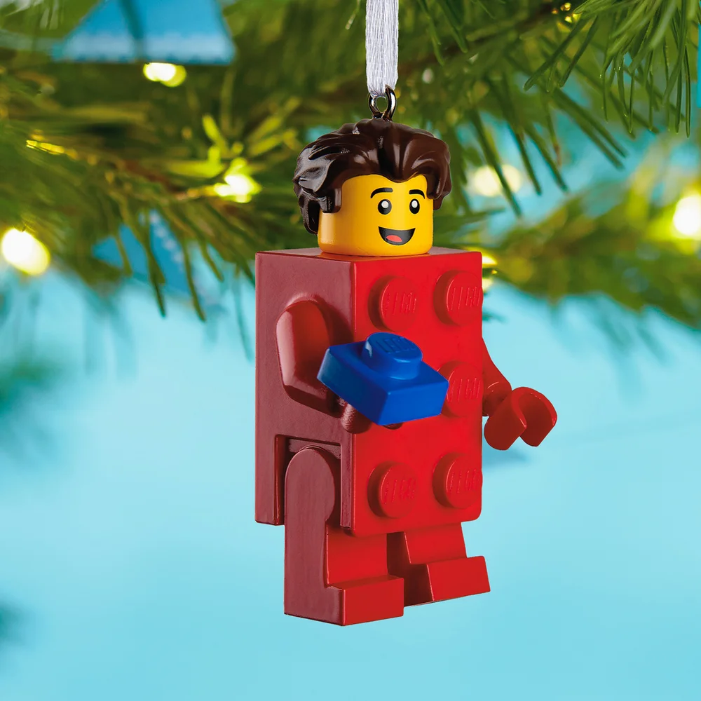 Hallmark Keepsake Brick Suit Guy LEGO Minifigure Ornament Afbeelding 1