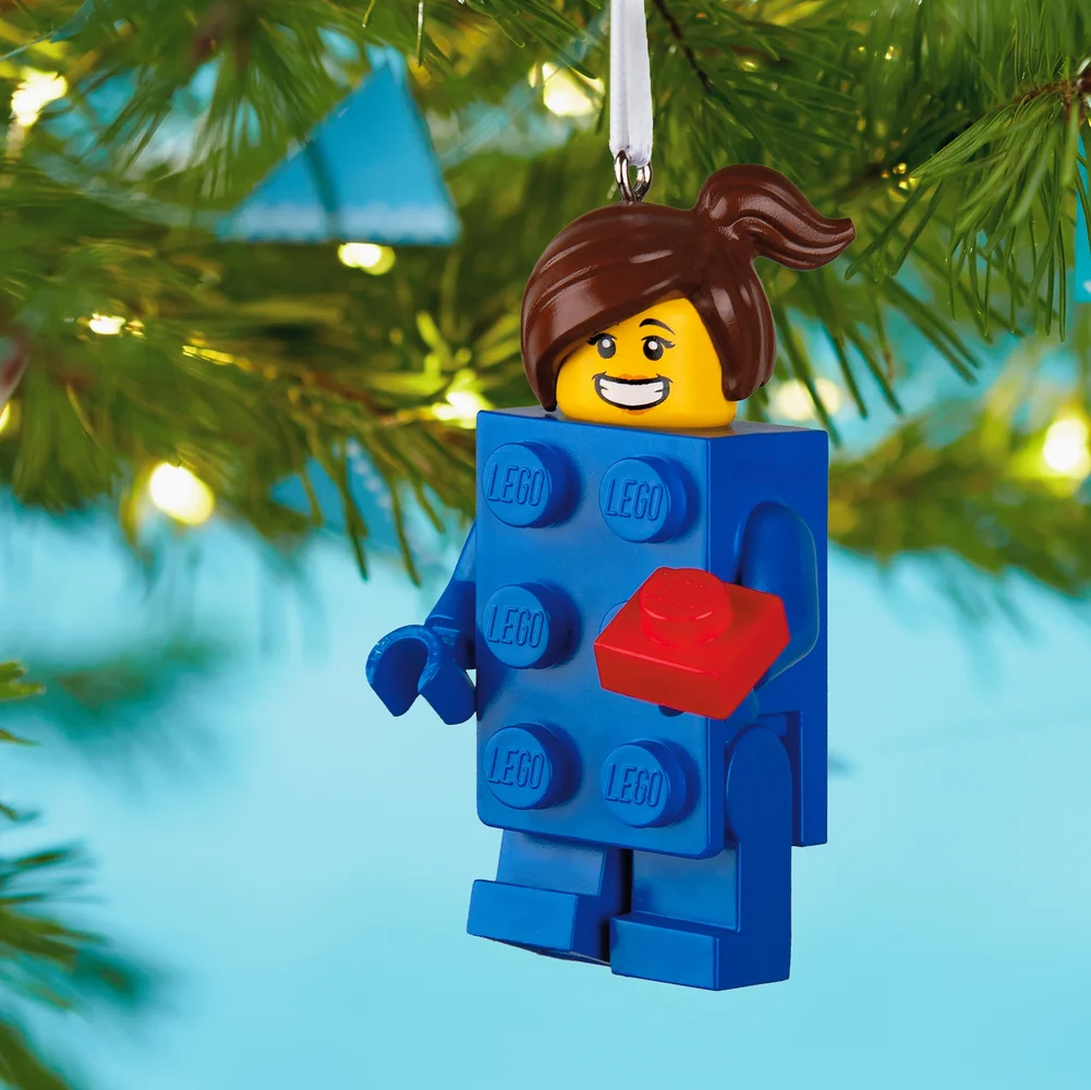 Hallmark Keepsake Brick Suit Girl LEGO Minifigure Ornament Afbeelding 1