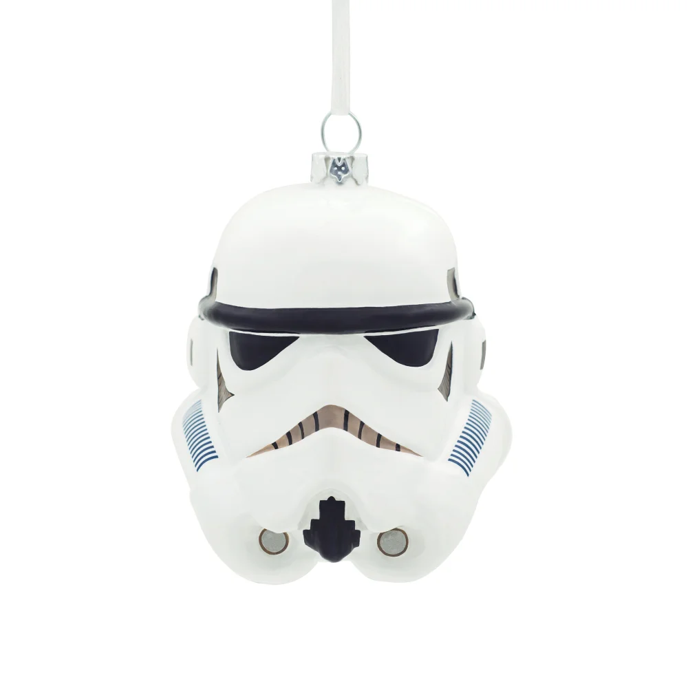 Hallmark Star Wars Glass Ornament - Stormtrooper Helmet Afbeelding 1
