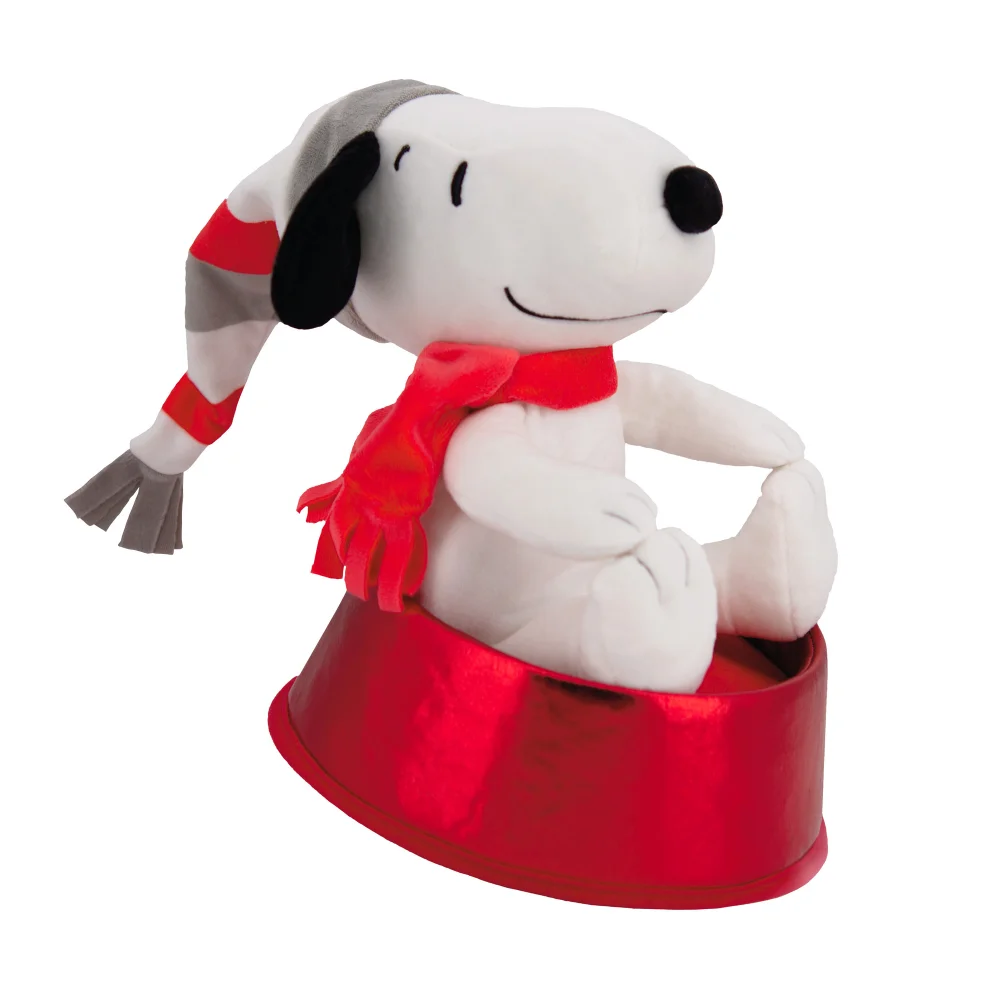 Hallmark PEANUTSTM Plush Christmas Tree Topper - SNOOPY & Dog Bowl Afbeelding 1