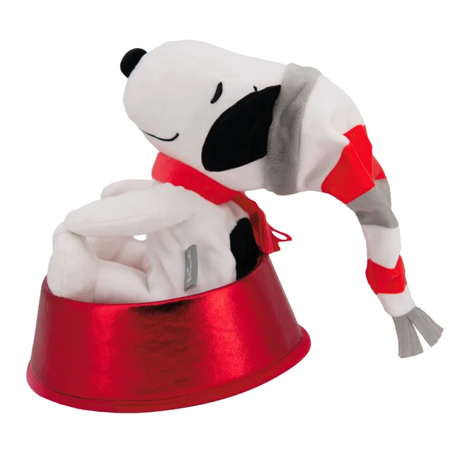 Hallmark PEANUTSTM Plush Christmas Tree Topper - SNOOPY & Dog Bowl