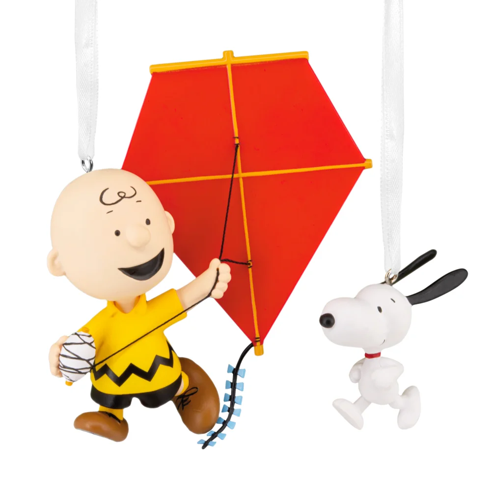 Hallmark Figural Peanuts Charlie & Snoopy Tree Ornament Afbeelding 1