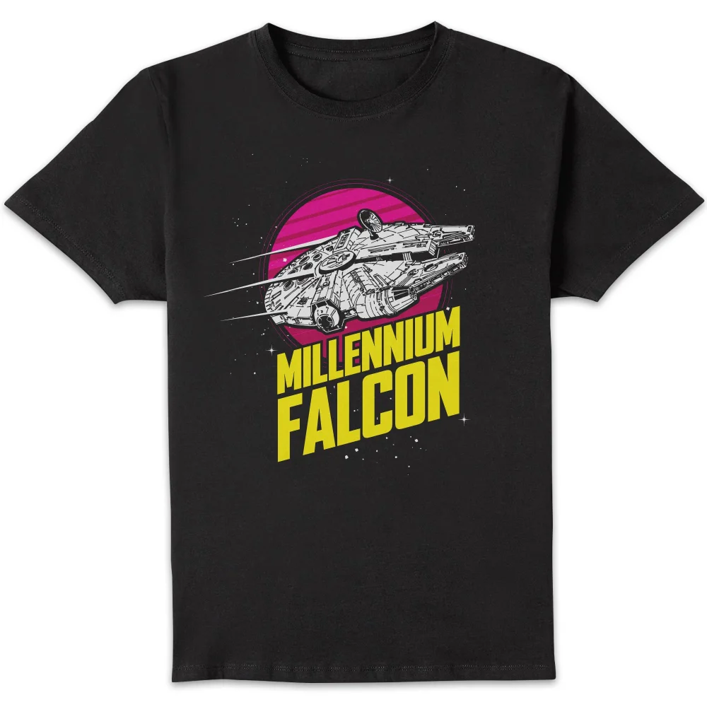 Star Wars Millennium Falcon Circle Unisex T-Shirt - Black - S Afbeelding 1