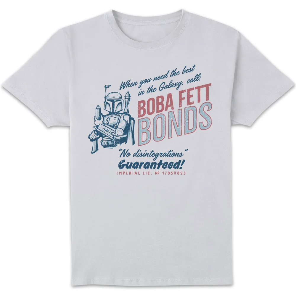 Star Wars Boba Fett Bonds Unisex T-Shirt - White - S Afbeelding 1