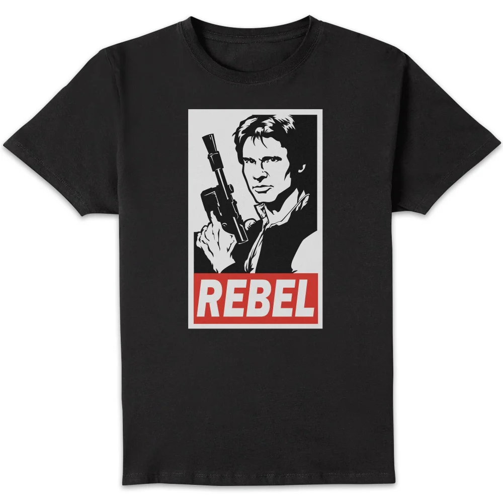 Star Wars Han Solo Rebel Unisex T-Shirt - Black - S Afbeelding 1