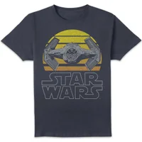 Star Wars Tie Fighter Moon Unisex T-Shirt - Navy - undefined undefined