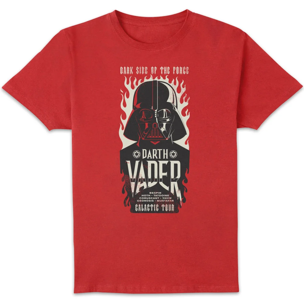 Star Wars Vader Flames Unisex T-Shirt - Red - S Afbeelding 1