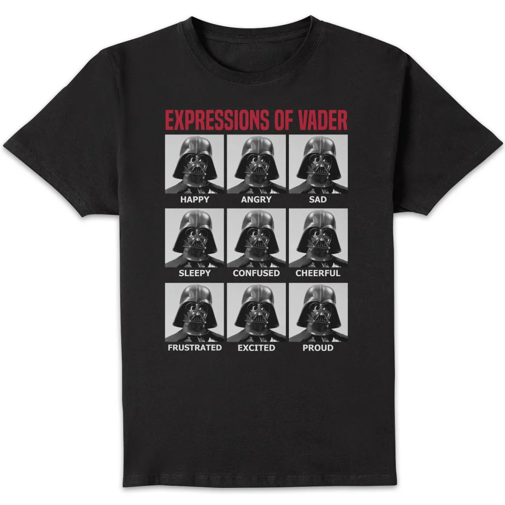 Star Wars Expressions Of Vader Unisex T-Shirt - Black - S Afbeelding 1