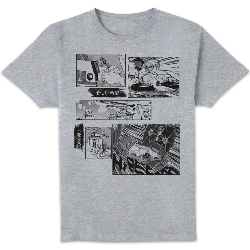 Star Wars Manga Unisex T-Shirt - Grey - S Afbeelding 1