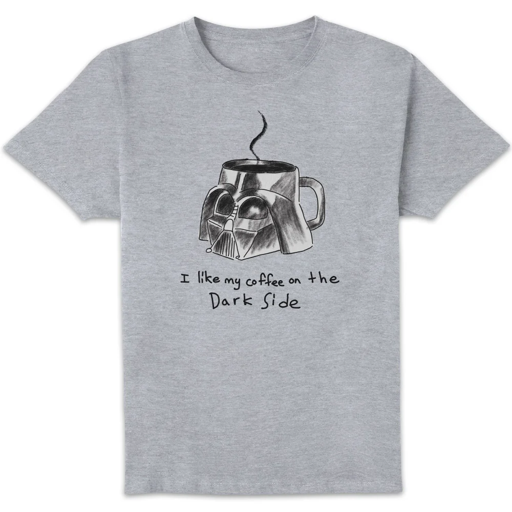 Star Wars Dark Side Coffee Unisex T-Shirt - Grey - S Afbeelding 1