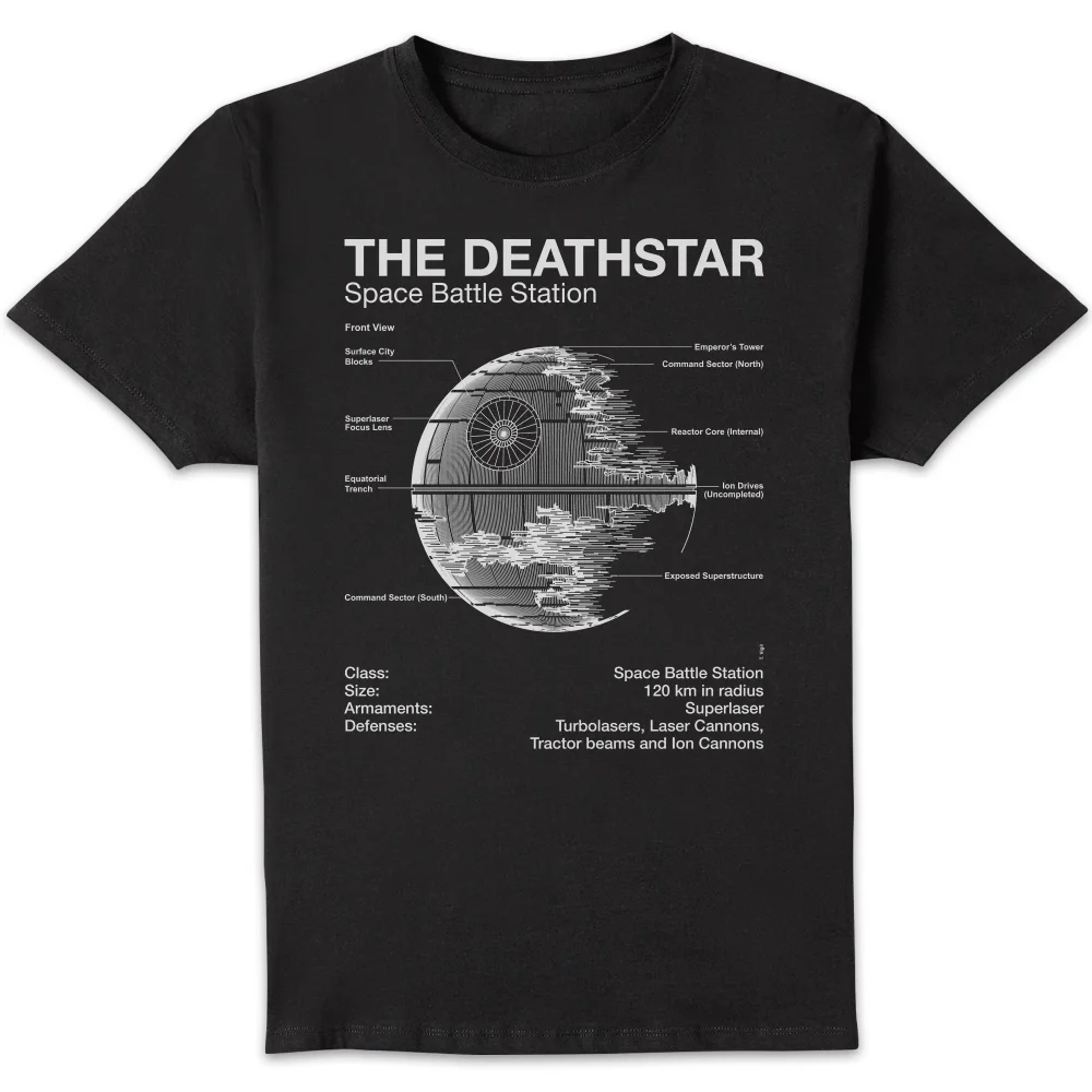 Star Wars Death Star Specs Unisex T-Shirt - Black - S Afbeelding 1