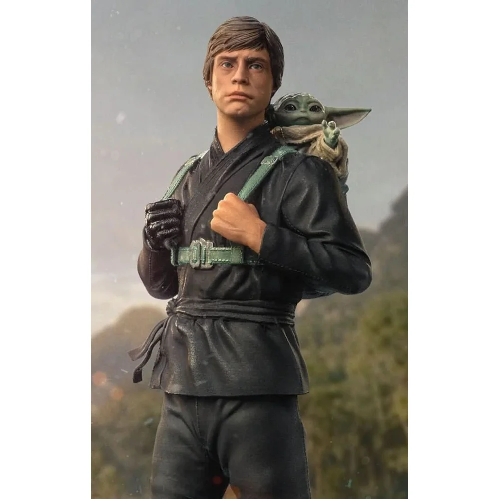 Iron Studios Star Wars: The Book of Boba Fett Luke Skywalker and Grogu Training Version 1/10 Art Scale Statue Afbeelding 1