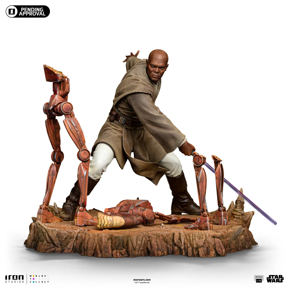Iron Studios Star Wars Mace Windu Art Scale 1/10 Statue Afbeelding 1
