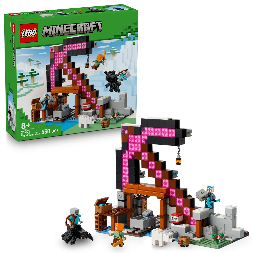 LEGO® Minecraft® The Pickaxe Mine Gamer-Room Decor and Axe Toy 21277 Afbeelding 1