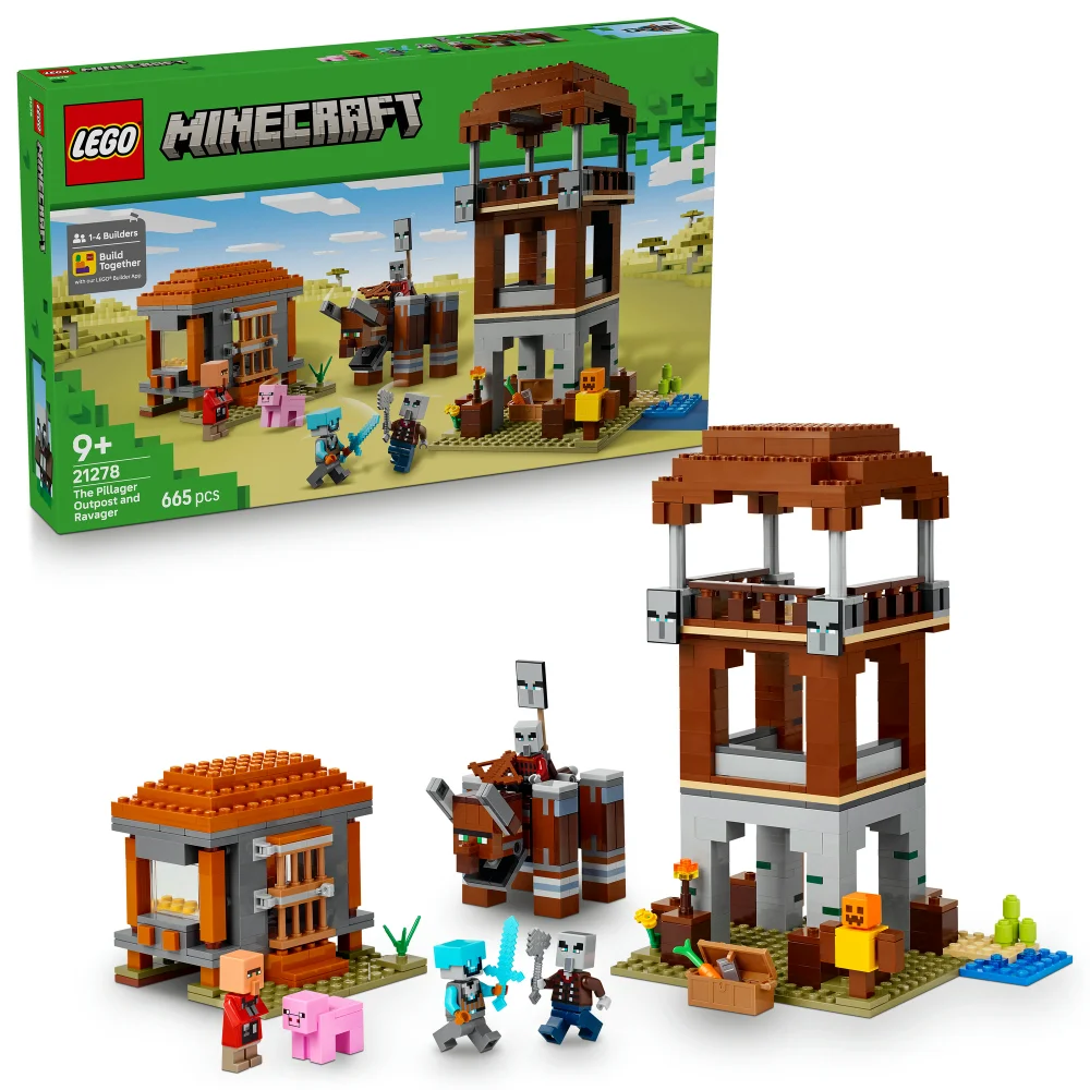 LEGO® Minecraft® The Pillager Outpost and Ravager Gamer Building Toy Gift 21278 Afbeelding 1