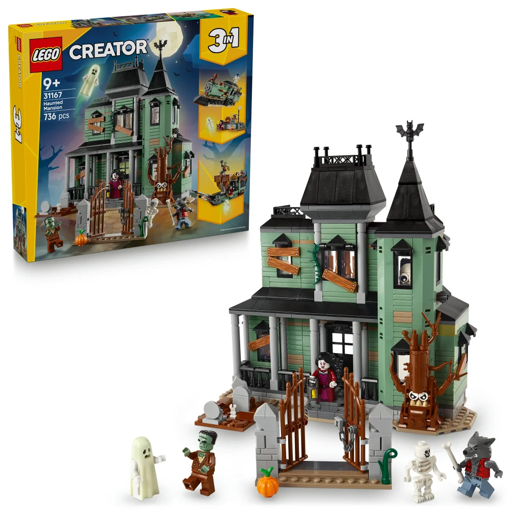 LEGO® Creator 3in1 Haunted Mansion House Building Toy 31167 Afbeelding 1