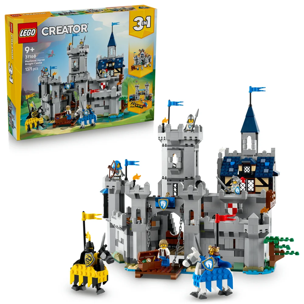 LEGO® Creator 3in1 Medieval Horse Knight Castle Playset Building Toy 31168 Afbeelding 1