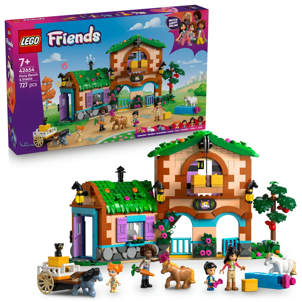 LEGO® Friends Pony Ranch & Stable Building Set, Horse Toy Playset 42654 Afbeelding 1
