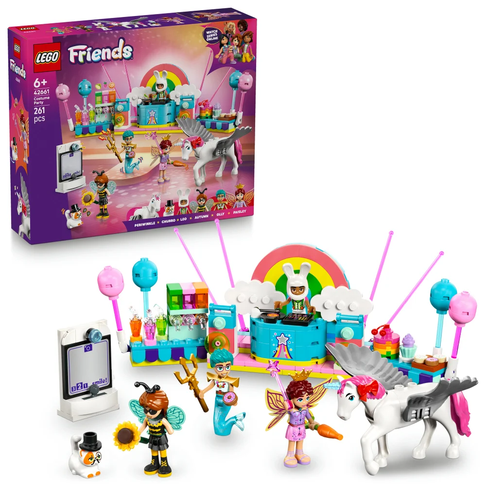 LEGO® Friends Costume Party with Unicorn & Fairy Pretend-Play Building Kit 42661 Afbeelding 1