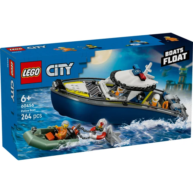 LEGO City Police Boat Chase Toy with a Speedboat 60456