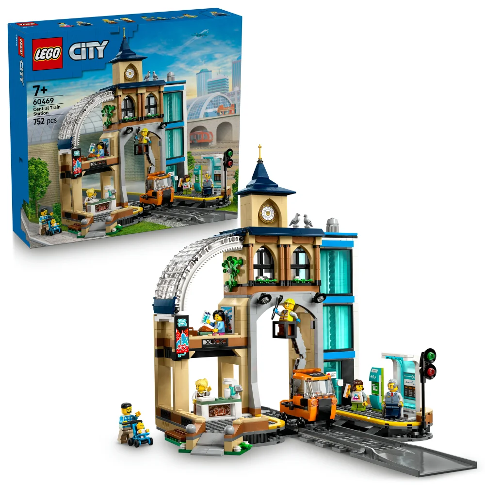 LEGO City Central Train Station Construction Toy Set 60469 Afbeelding 1