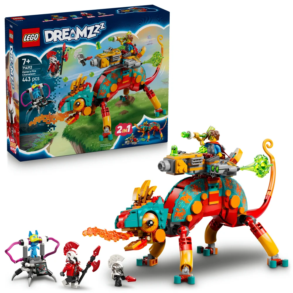 LEGO® DREAMZzz™ Mateo’s Fire Chameleon Imagination Toy 71492 Afbeelding 1