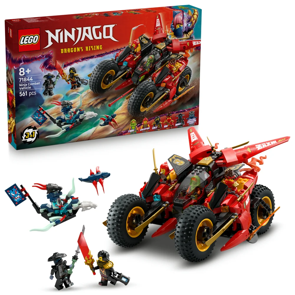 LEGO® NINJAGO® Ninja Combat Vehicle 3-in-1 Toy Building Set 71844 Afbeelding 1
