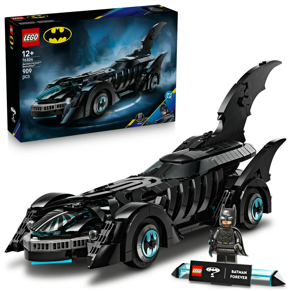 LEGO DC Batman Forever Batmobile Toy Car for Kids 76304 Afbeelding 1