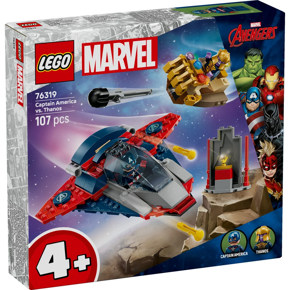 LEGO® | Marvel Captain America vs. Thanos, Super Hero Building Toy with Minifigures 76319 Afbeelding 1