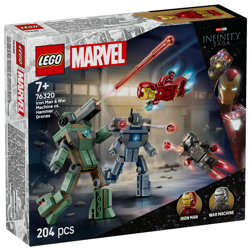 LEGO® | Marvel Iron Man & War Machine vs. Hammer Drones Building Toy 76320 Afbeelding 1
