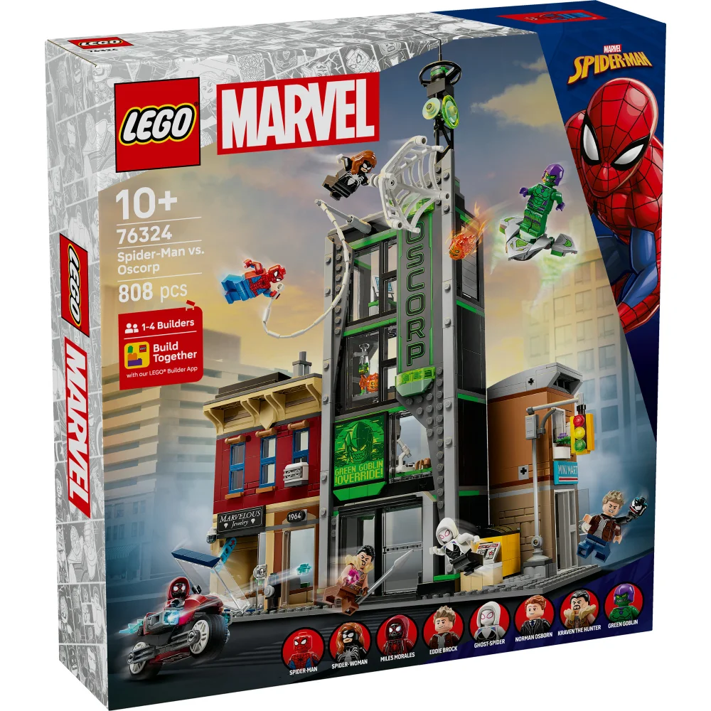 LEGO® | Marvel Spider-Man vs. Oscorp, Kids’ Super Hero Building Kit 76324 Afbeelding 1