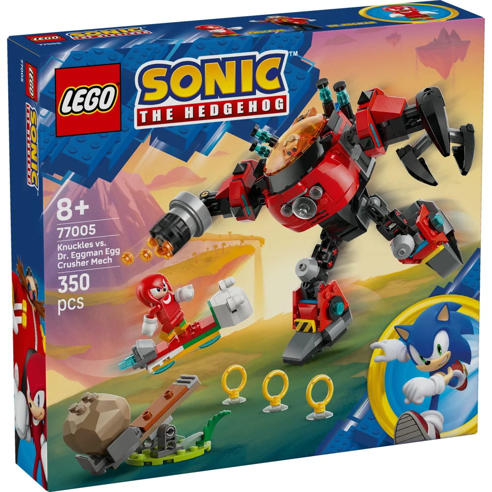LEGO® Sonic the Hedgehog™ Knuckles vs. Dr. Eggman Egg Crusher Mech Toy Set 77005 Afbeelding 1