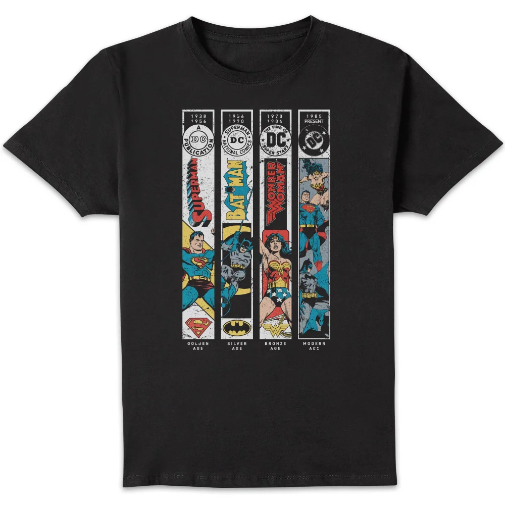 DC Comics Justice League Timeline Unisex T-Shirt - Black - S Afbeelding 1