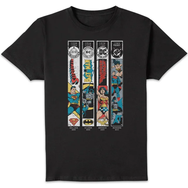 DC Comics Justice League Timeline Unisex T-Shirt - Black