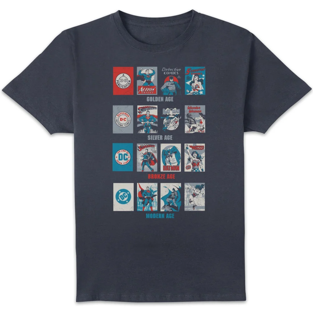DC Comics Justice League Through The Ages Unisex T-Shirt - Navy - S Afbeelding 1