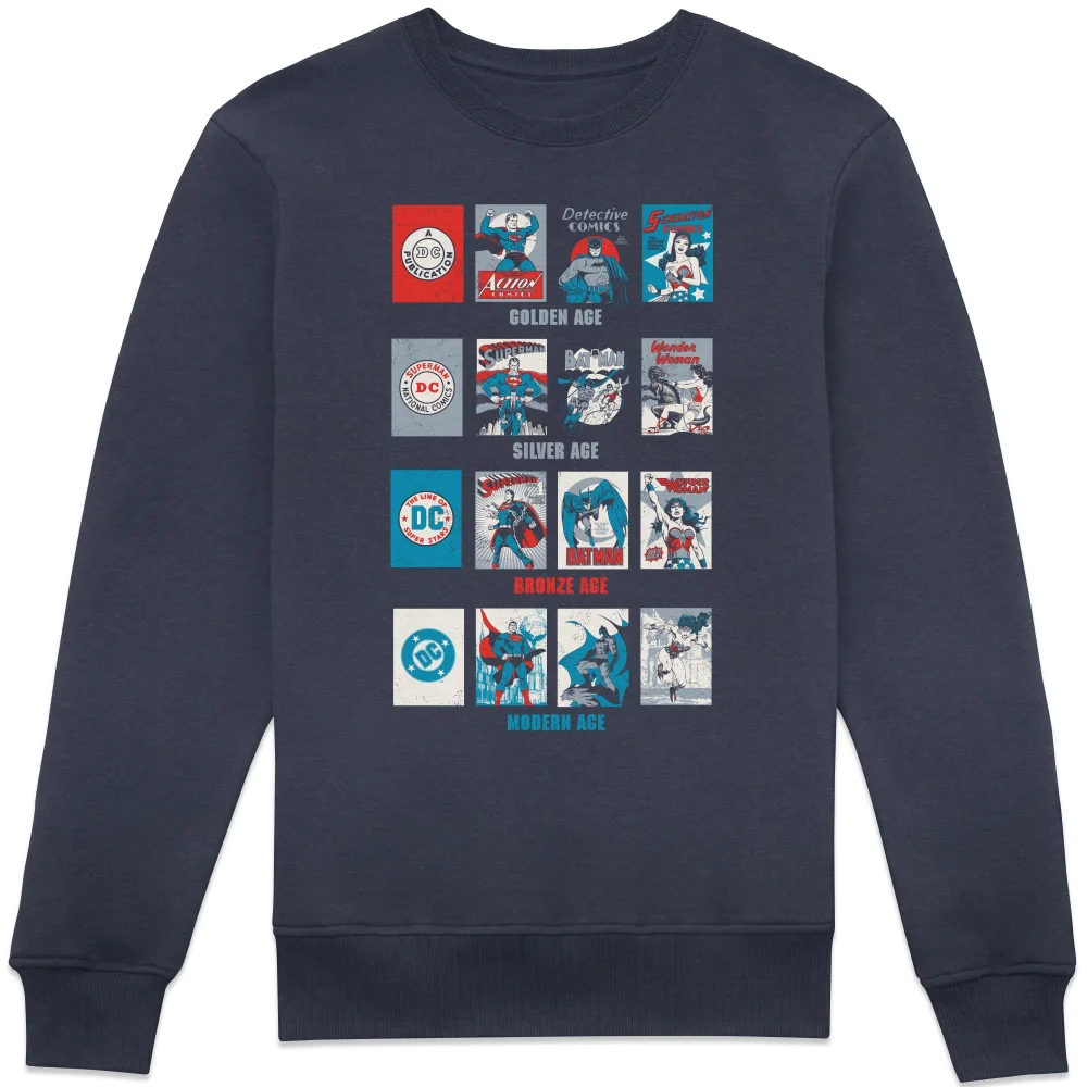 DC Comics Justice League Through The Ages Sweatshirt - Navy - XS Afbeelding 1