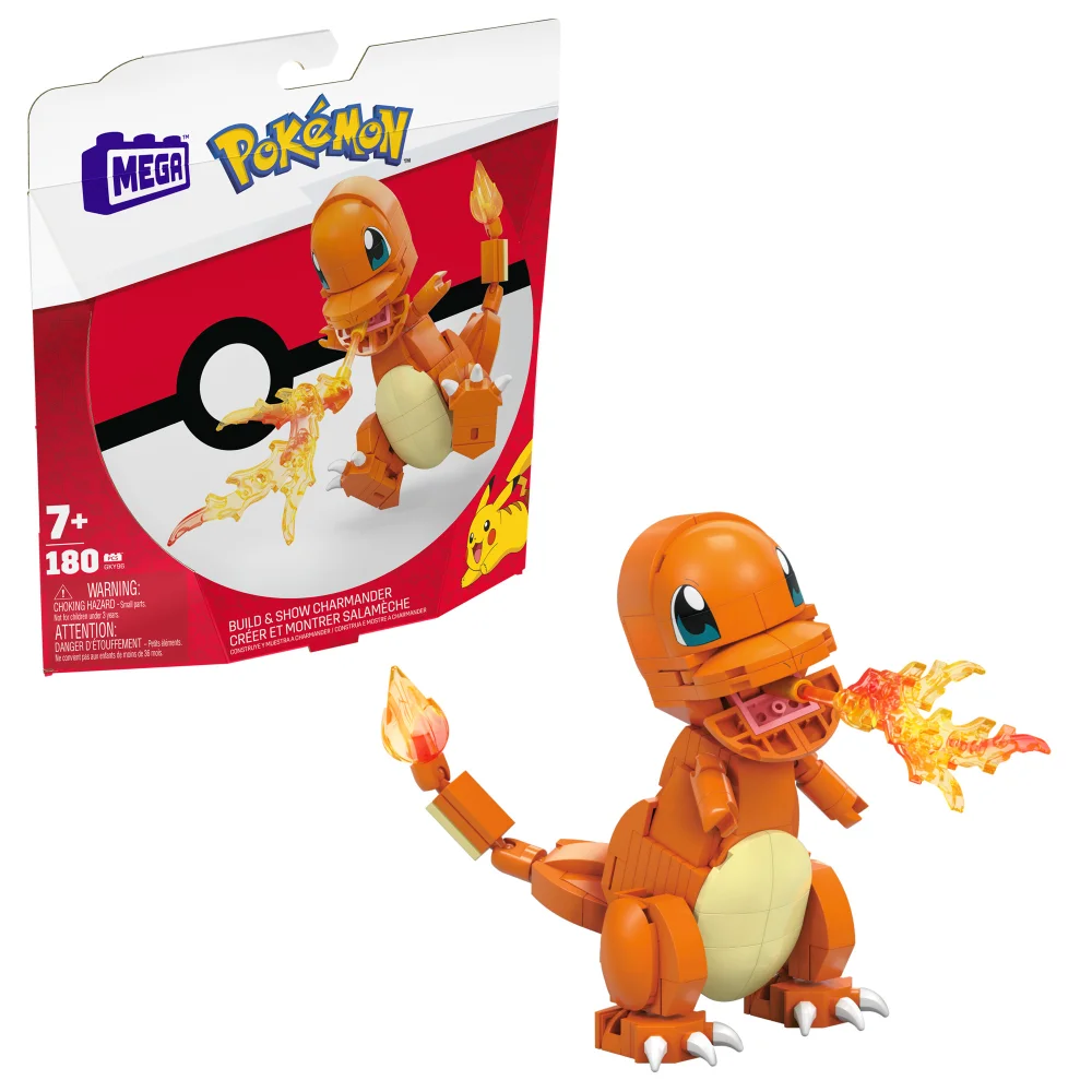MEGA Construx Pokémon Build & Show Charmander Figure (4") Afbeelding 1