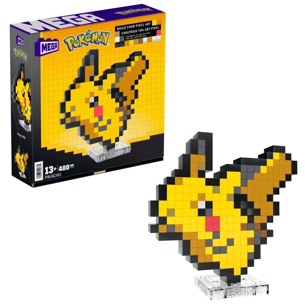 MEGA Pokémon Pikachu 3D Pixel Art Afbeelding 1